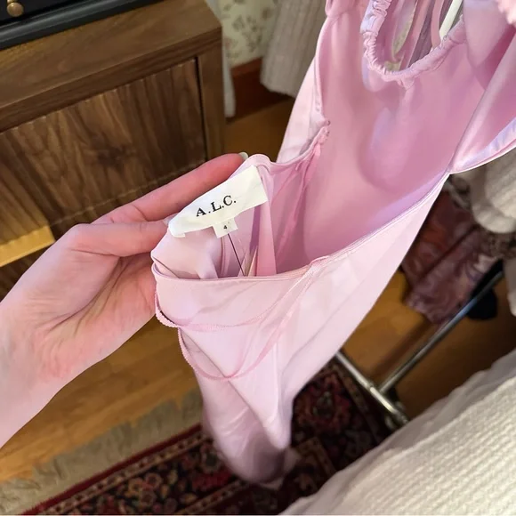 NWT ALC Sienna Halter Dress in rose Sz 4 - Picture 6 of 8